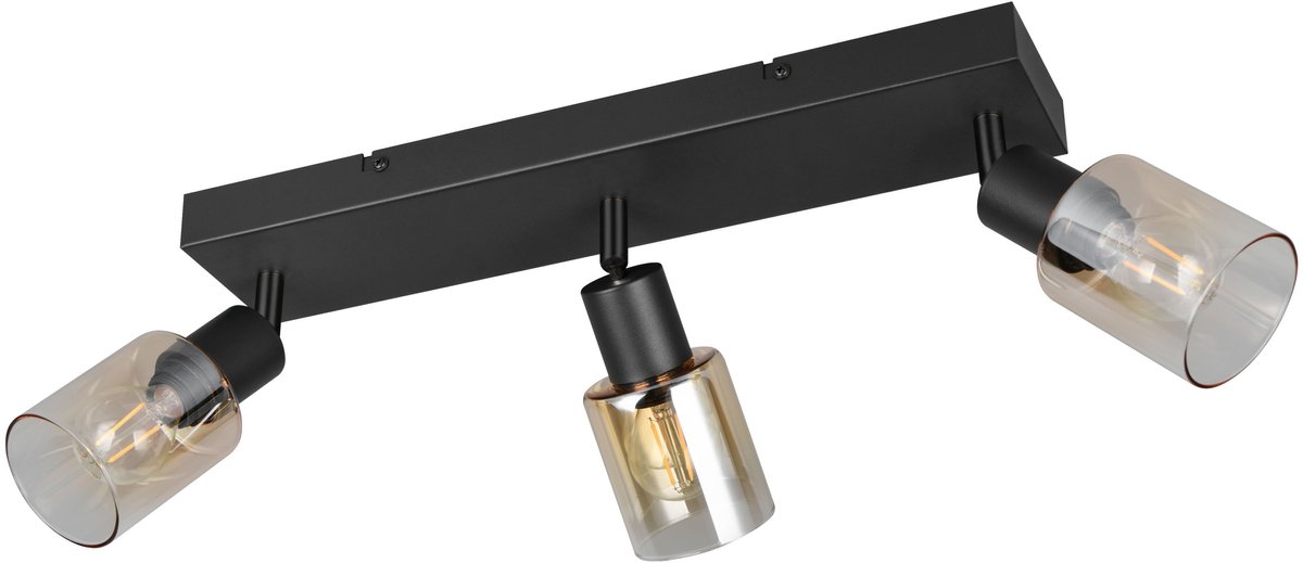 REALITY CADIZ - Spot - Zwart mat - excl. 3x E14 4 W - Plafondbevestiging