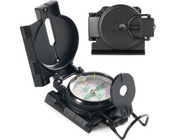 YONO Survival Kompas - Metaal - Inklapbaar - Zwart