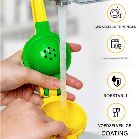 QTTVBTNA -2-in-1 Citrus Pers - Gemakkelijk Schoon te Maken - Voor Vers Sap Thuis of in de Keuken van QTTVBTNA — afbeelding 3