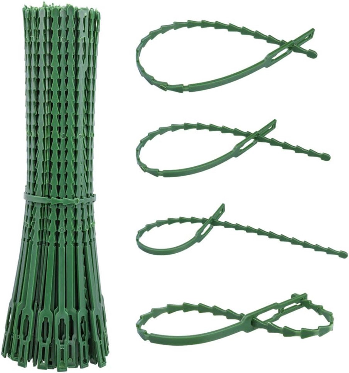 Daity 150 stuks verstelbare plantenbinders - flexibele draadbinders - plantenbinders - tuindraadbinders - herbruikbaar voor tuin - planten - boomondersteuning