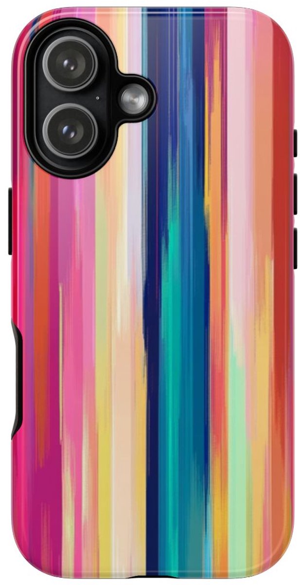 Levendige Verticale Strepen Abstracte Kunst – Telefoonhoesje Geschikt voor iPhone 17