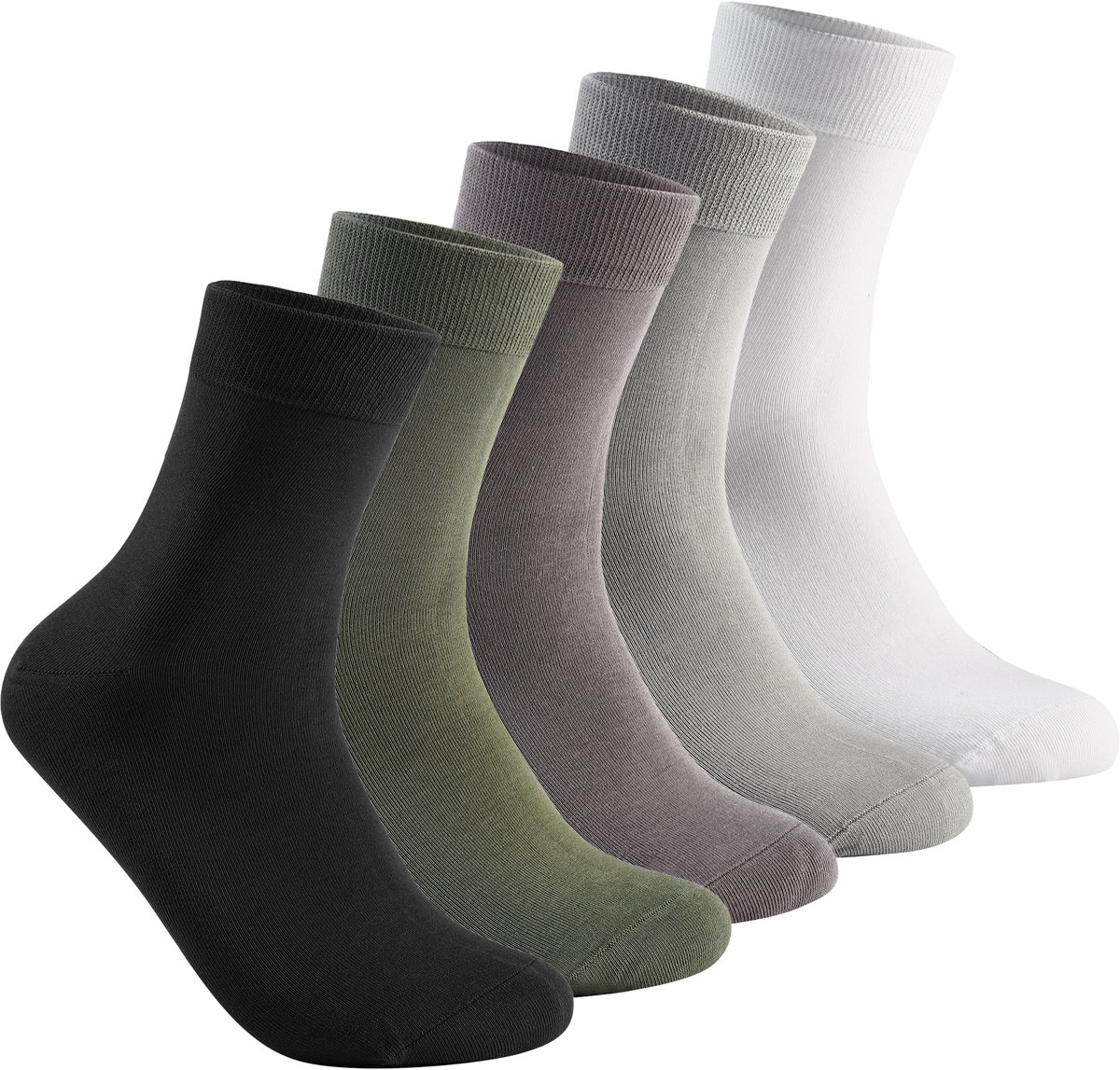 Allthemen Heren Sport Casual Sokken - Mid Calf 5 Paar One Size