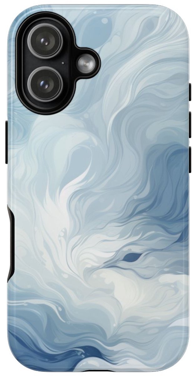 Wervelend IJzig Blauw Abstract Ontwerp – Telefoonhoesje Geschikt voor iPhone 17