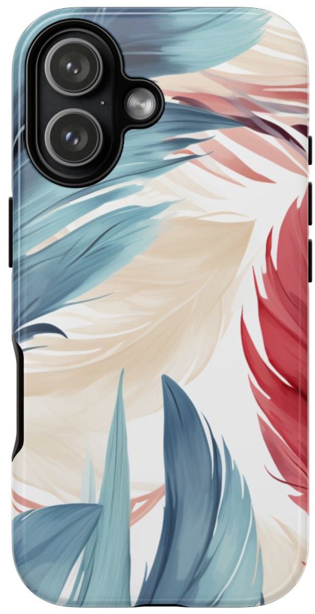 Blauw-Rood Verenpatroon – Telefoonhoesje Geschikt voor iPhone 17