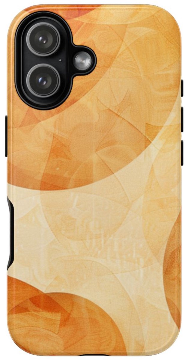 Oranje Geometrische Cirkels Abstract – Telefoonhoesje Geschikt voor iPhone 17