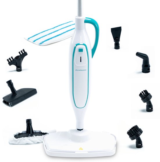 Wellewares - Stoomreiniger - Stoomreiniger Vloer en Handstomer - Stoomdweil - Tapijtreiniger - Vlekkenreiniger