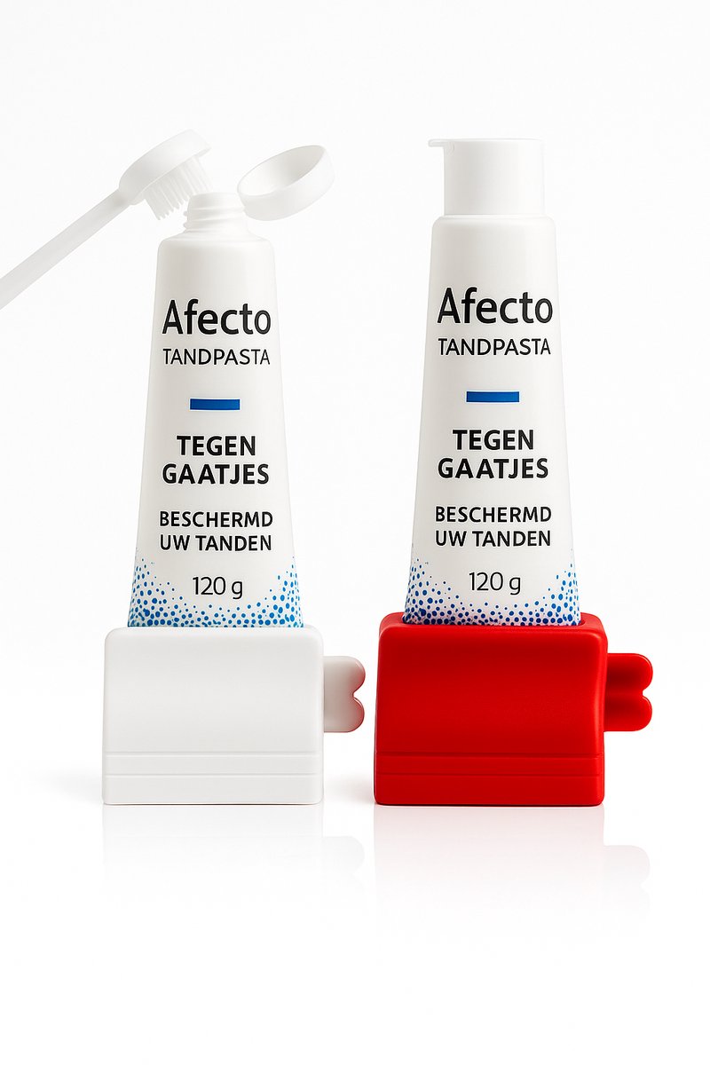 Tube uitknijper - tubeknijper - set van 2 stuks - rood en wit - tandpasta knijper - tandpasta roller - duurzaam - tandpasta dispenser - tube uitknijper - tandpasta dispenser - tube squeezer - tube roller - tube sleutel