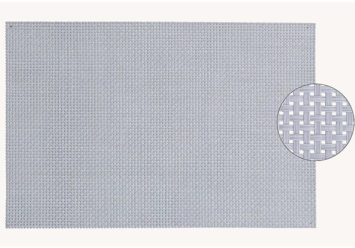 G. Wurm Luxe Tafel placemats Louvre - grijs - kunststof - 45 x 30 cm - Onderleggers