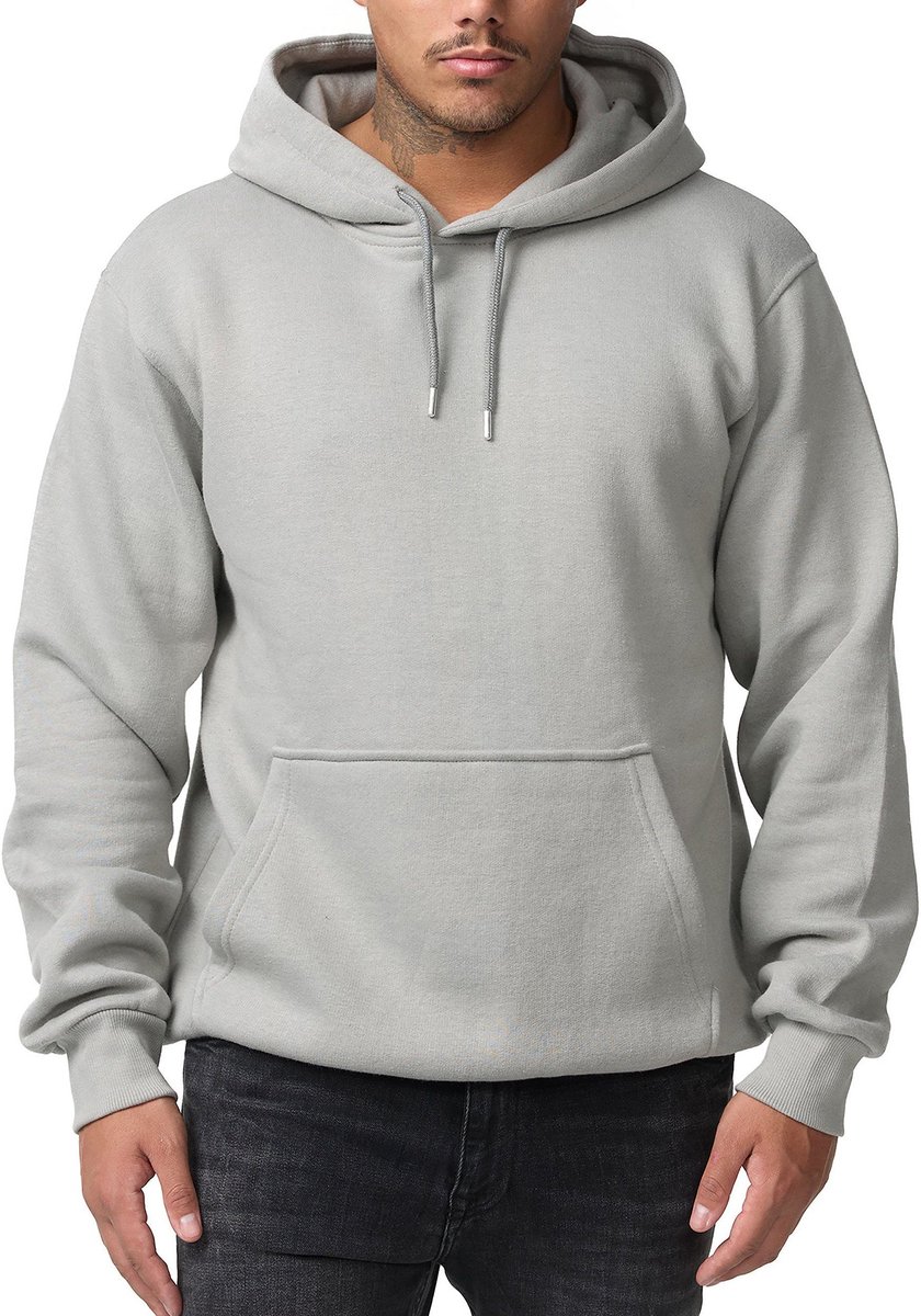 Smith & Solo Hoodie Heren - Sweatshirt Heren Met Capuchon - Katoen - Grijs S