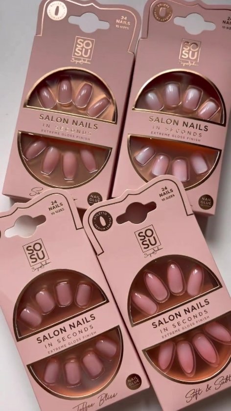 Sosu | Salon Nails Barely There - 30 ongles - Faux ongles - Vegan