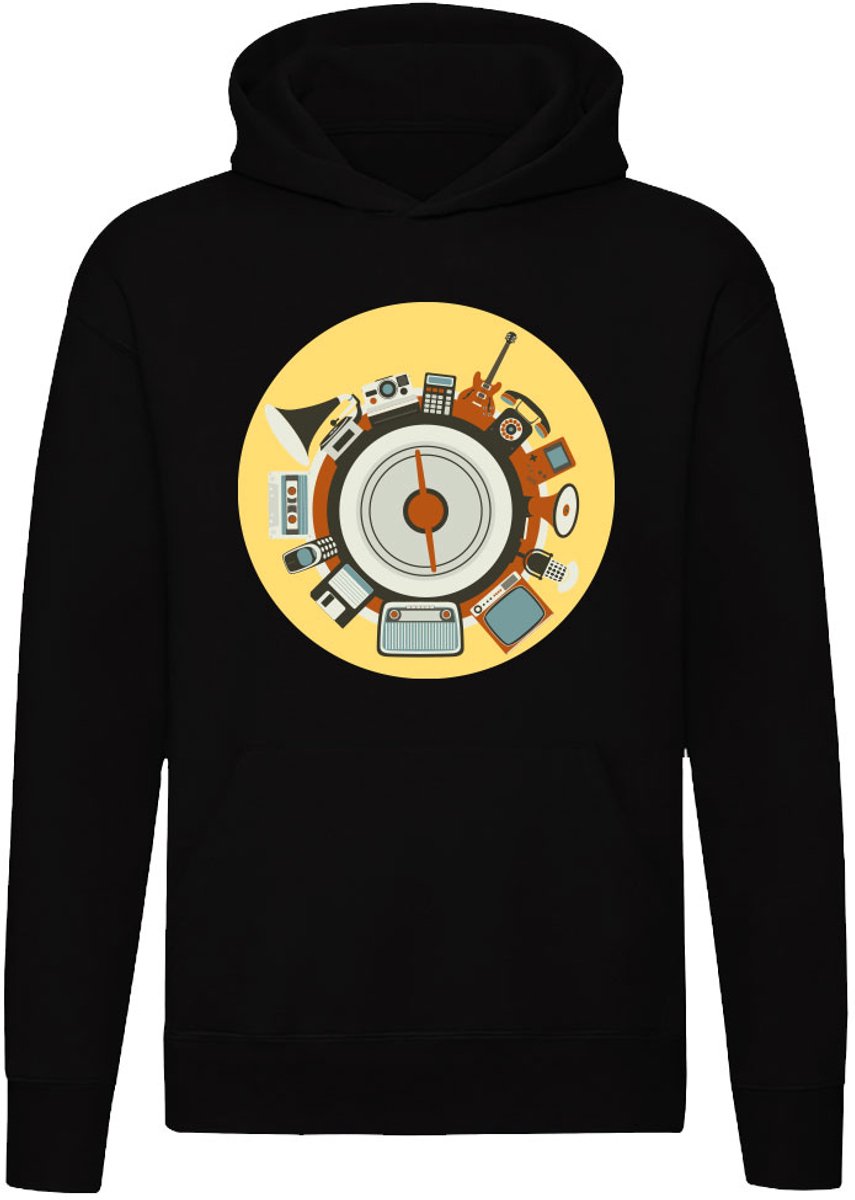 Retro Music Hoodie - unisex - muziek - speaker - dj - vintage - oldschool - trui
