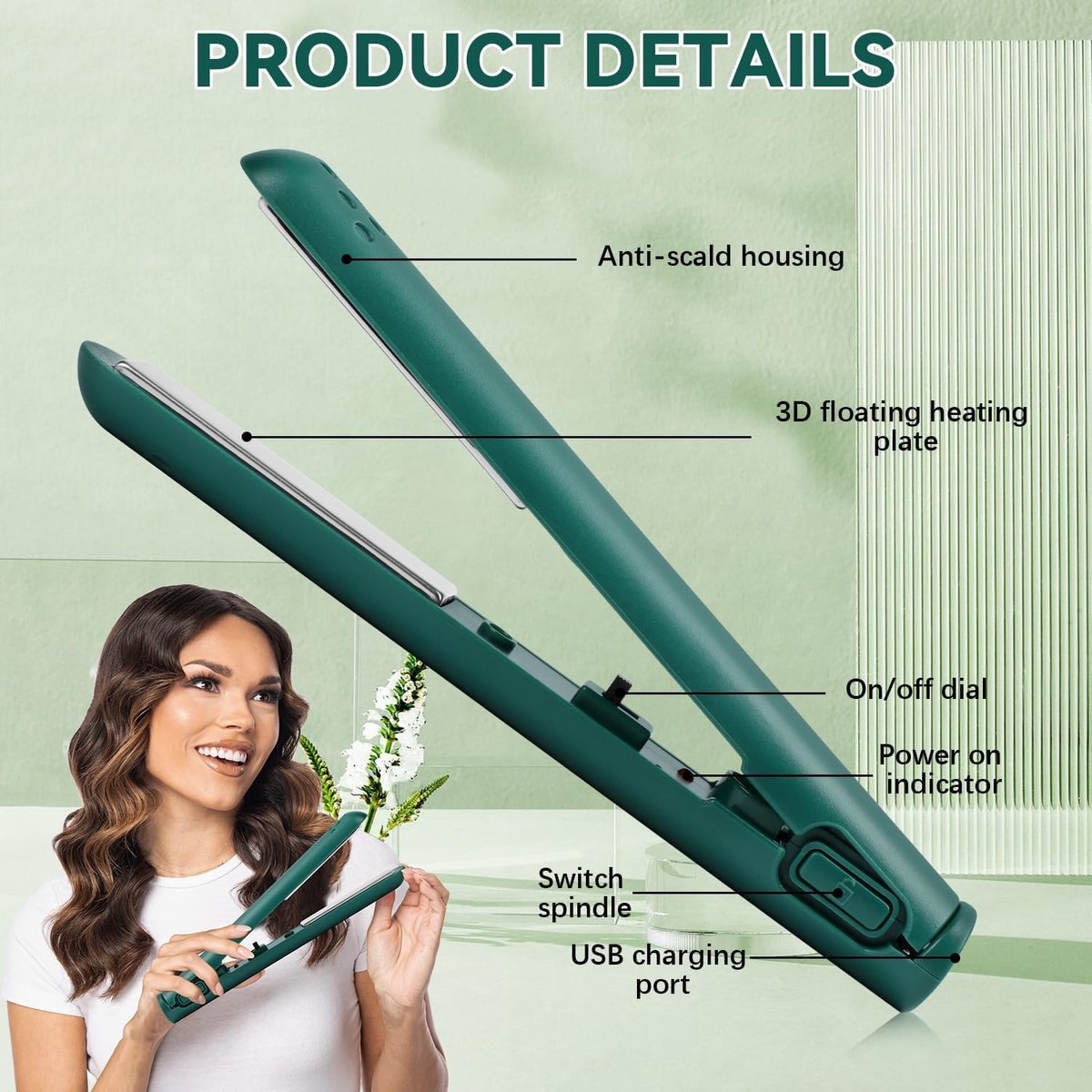 Mini 2-in-1 Krultang & Stijltang - afbeelding 2