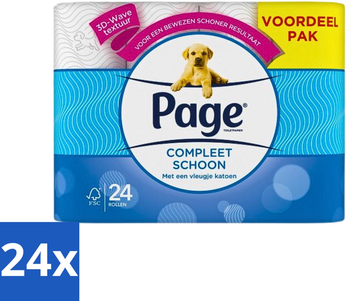 24 x Page Toiletpapier Compleet Schoon 2-laags 24 stuks per verpakking - Toiletpapier - 2-laags Toiletpapier - 3D Wave™ - Katoen - Hygiëne