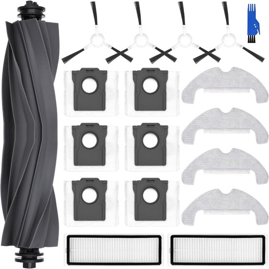 Reserveonderdelen voor Dreame L10plus/Z10pro/D10PLUS, accessoires voor de stofzuigerset bevat 4 zakken voor stofzuiger, 4 filters, 2 hoofdborstels, 6 zijborstels, 4 doekjes en 1 reinigingsgereedschap