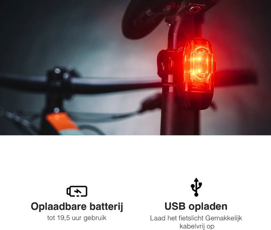 Lezyne Ktv Drive Pro+ Achterlicht - Fietsverlichting - Achterlamp fiets - USB Oplaadbaar Fietslicht - Waterdicht achterlicht - 20 branduren - Rood van Lezyne — afbeelding 4