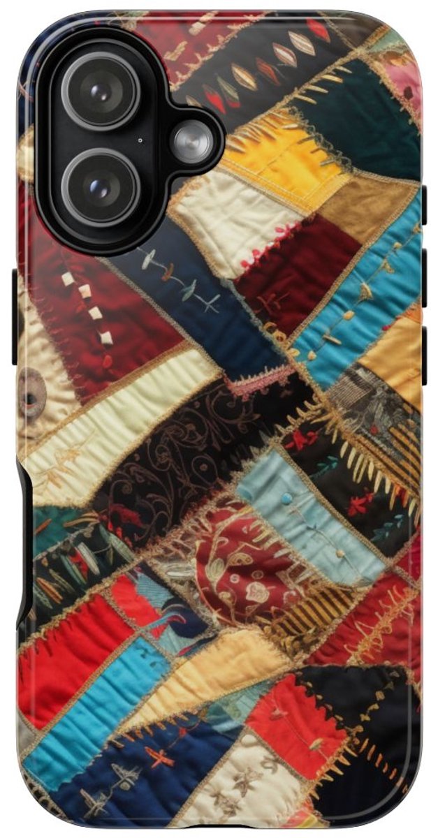 Kleurrijk Patchwork Quilt Design – Telefoonhoesje Geschikt voor iPhone 17