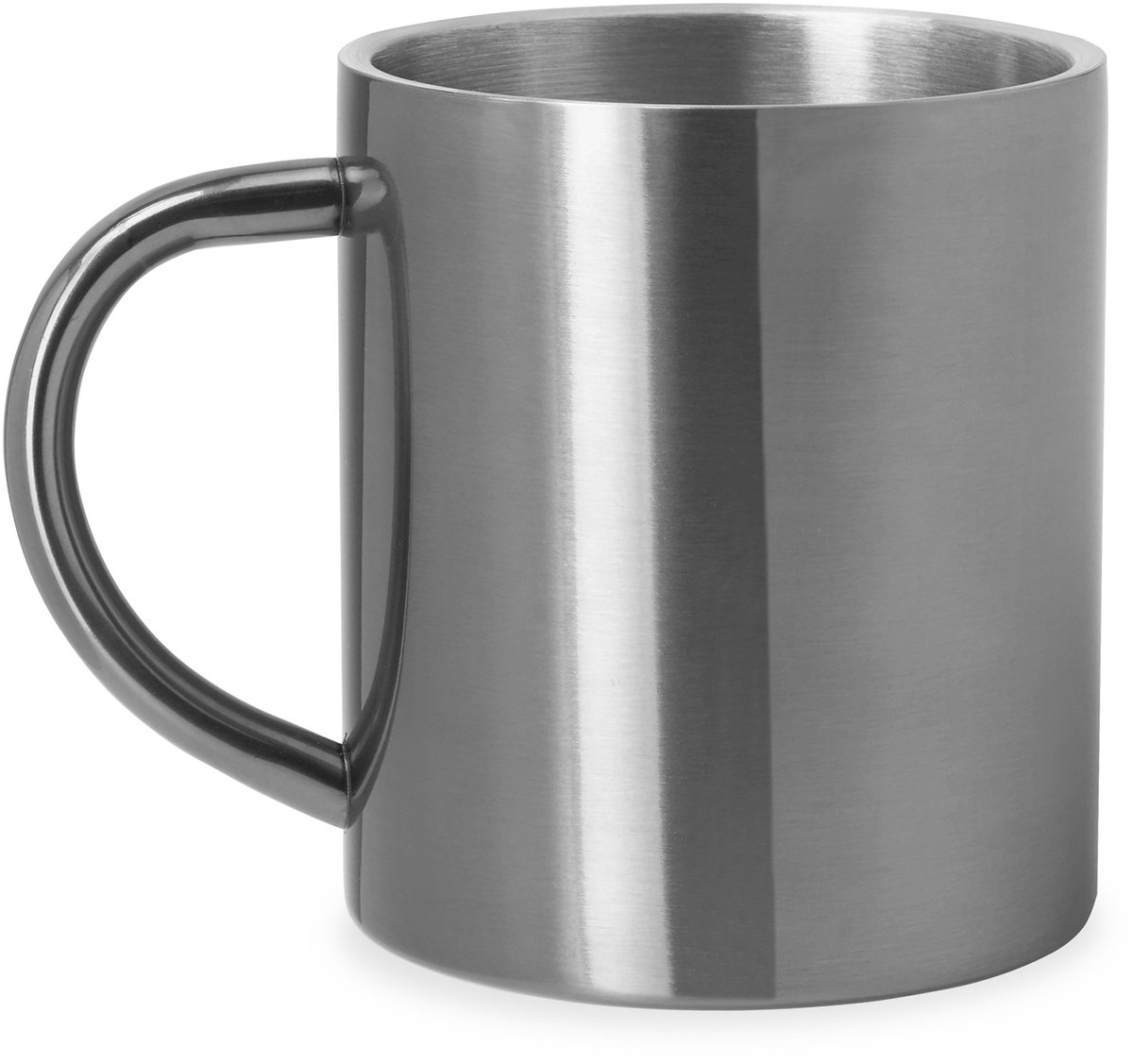 RVS mok model Kiwan - Zilver - 290 ML - Beker zonder deksel - Thee - Koffie. Geschikt voor laser