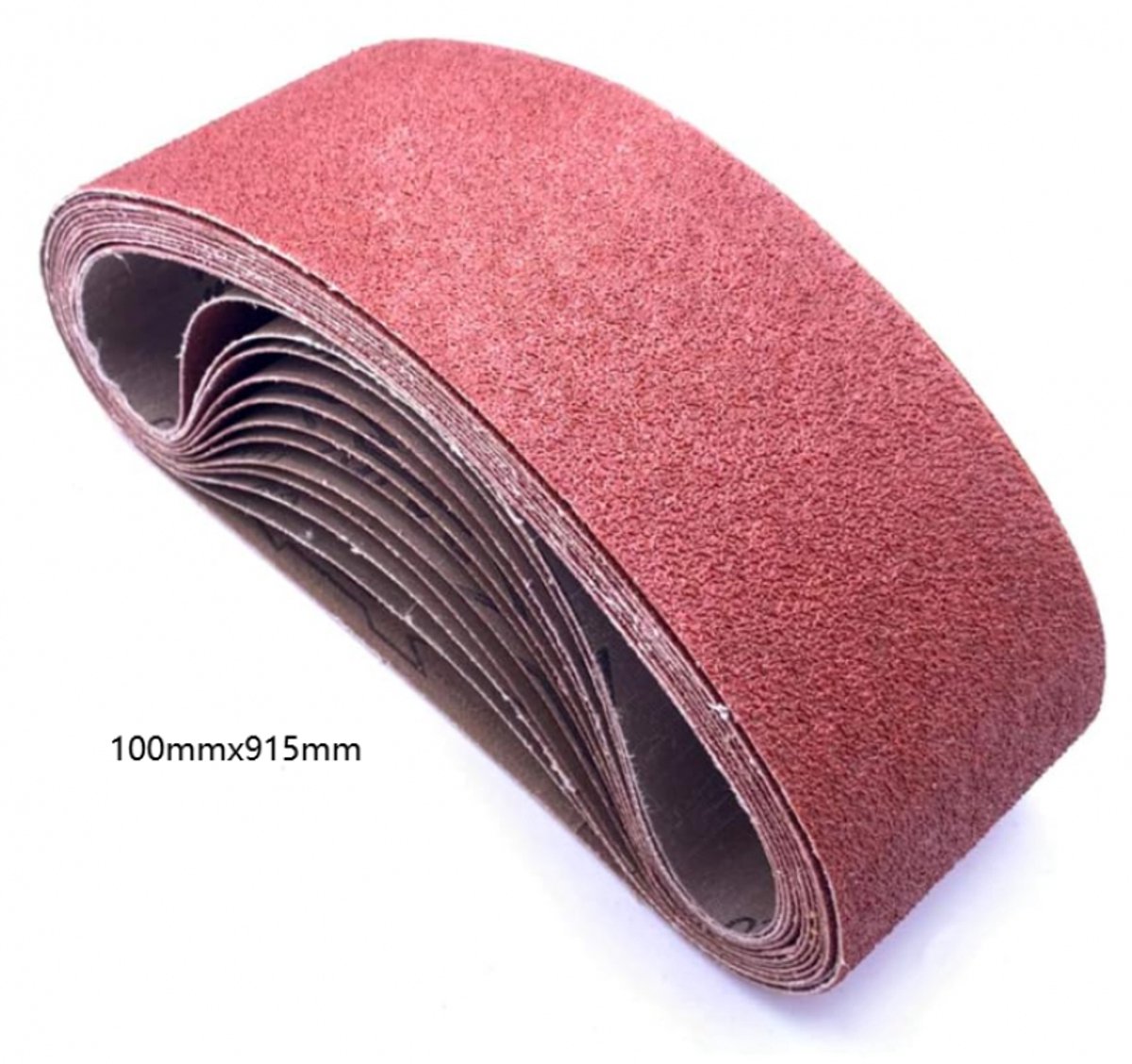 Schuurbanden - 5 Stuks - Bandschuurpapier - Aluminiumoxide - 80/120/150/240/400 Korrels - Schuurpapier voor schuurmachine - Voor bandschuurmachine - Voor het schuren van hout, metaal en verf - 100x915mm - Rood – foto 3