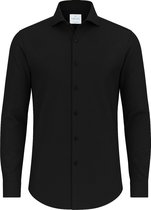 Chemise Vercate - Infroissable et sans repassage - Anthracite / Gris foncé - Coupe ajustée - Katoen Bamboe - Manches longues - Homme - Taille 43/XL