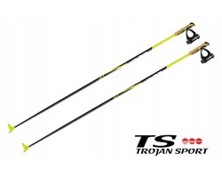 Leki CC 450 Carbon Langlaufski Stokken 145 cm Neon Geel