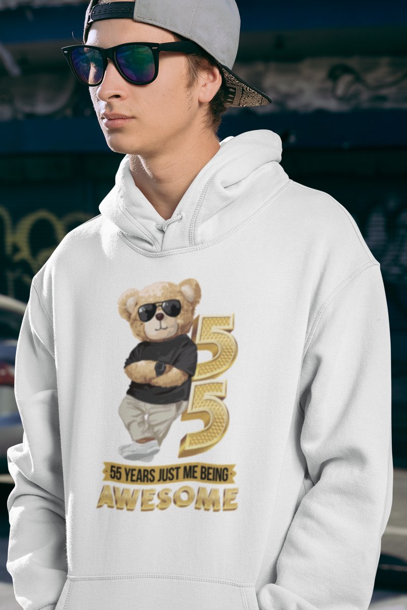 55 Jaar Verjaardag cadeau Hoodie - Wit Hoodie Mannen - Maat XXL - Verjaardag Cadeau Mannen - Limited Edition