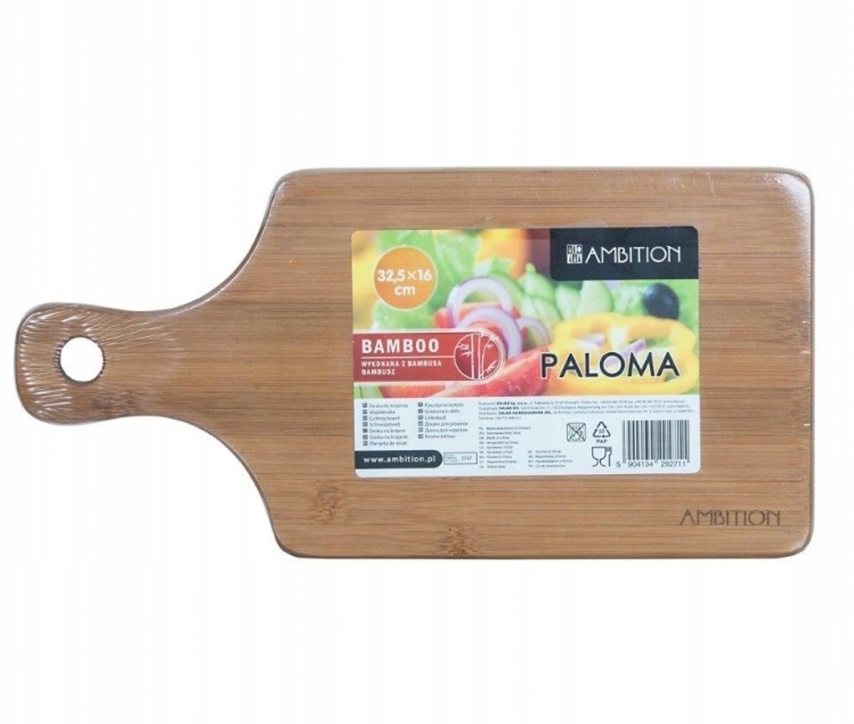 Ambition Paloma Bamboe Snijplank met Handvat 32,5x16cm