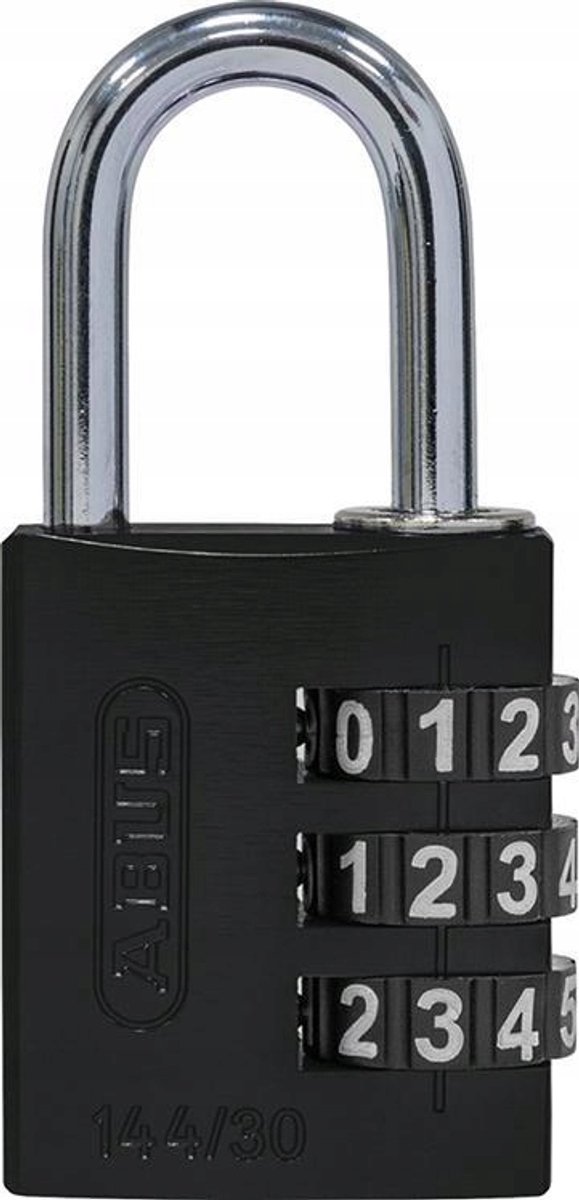 ABUS 144/30 cijferslot - Stevig aluminium met stalen beugel, zwart