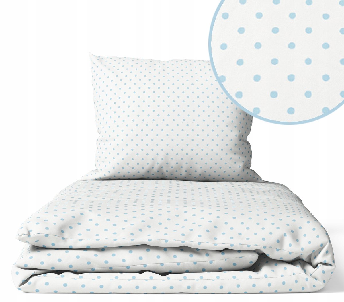 Babyslaapzak 120x90cm 2-delig Katoen met Blauwe Stippen