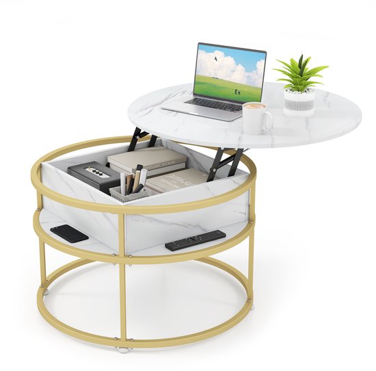 HOMCOM Hoogteverstelbare salontafel, moderne HOMCOM Hoogteverstelbare salontafel, moderne