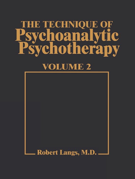 Technique of Psychoanalytic Psychotherapy Vol. II - cover