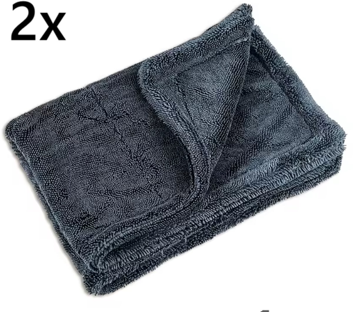TLVX 2 stuks Auto Droogdoek 50x60cm – Microvezel doek 1000GSM – Super Zacht – Zeer Absorberend – Droogt uw auto gemakkelijk en snel na het auto wassen – Streeploos resultaat – Voorkom Kalk druppels – Wasbaar