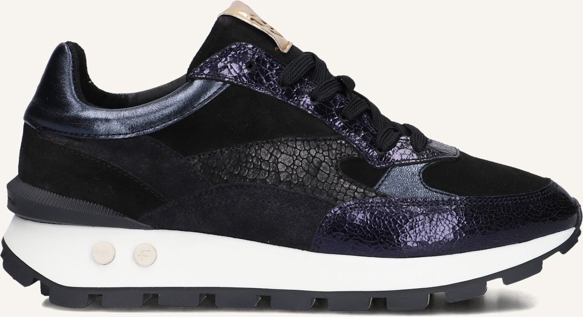 Floris Van Bommel Sfw-10098 Blokki Sneakers - Suède - Dames - Blauw - Maat 37