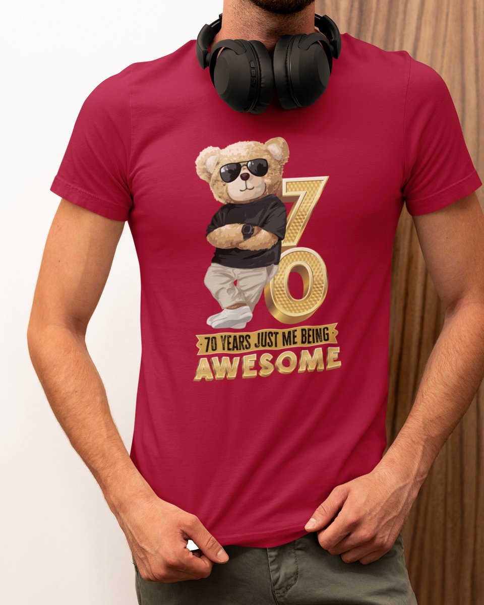 70 Jaar Verjaardag cadeau T-shirt - Rood T-shirt Heren - Maat S - Verjaardag Cadeau Mannen - Limited Edition