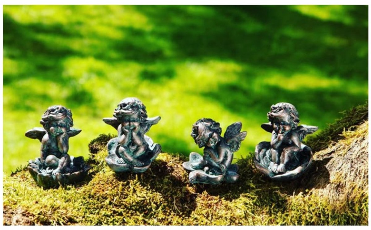 Set van 4 kleine engelen