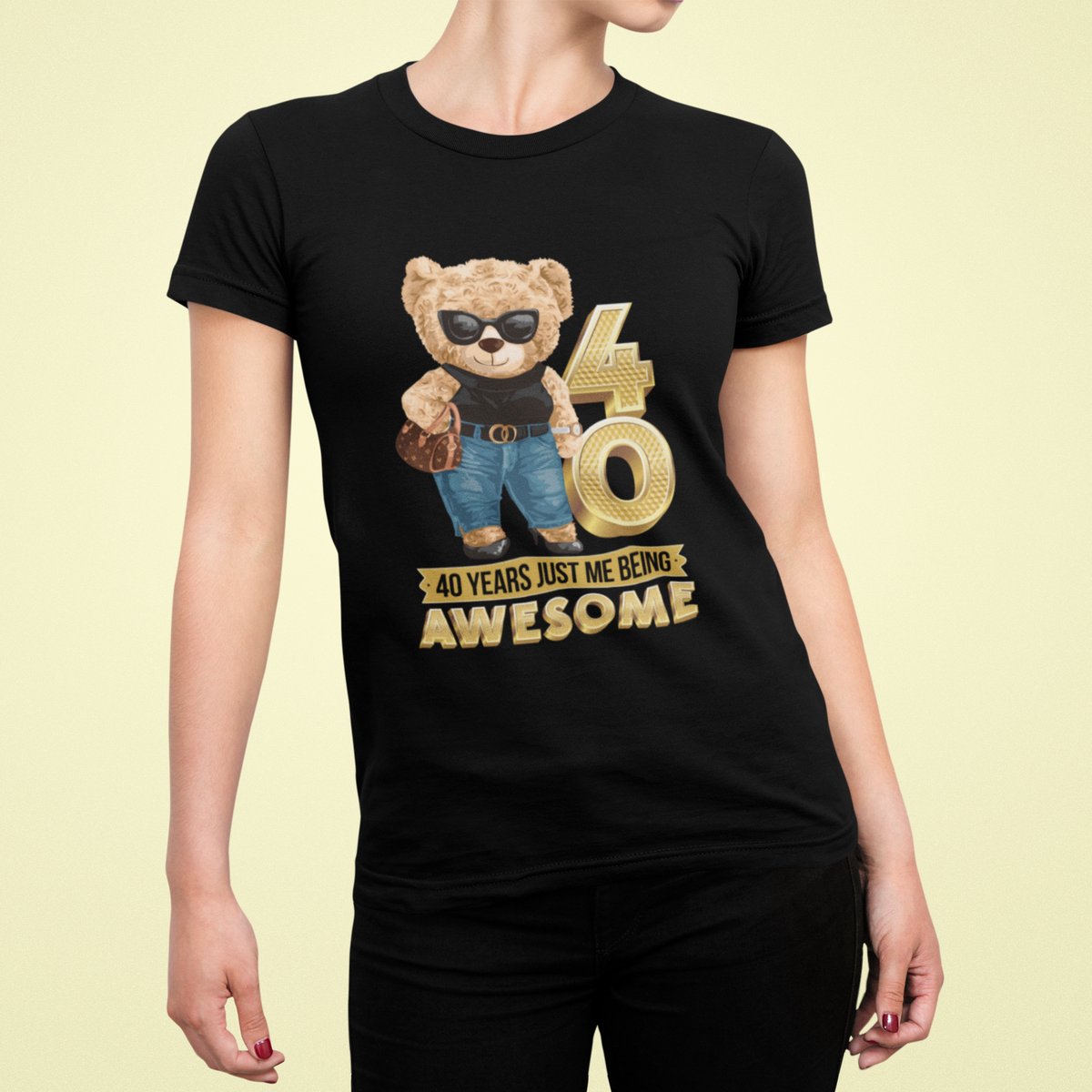 40 Jaar Verjaardag cadeau T-shirt - Zwart T-shirt Vrouwen - Maat XL - Verjaardag Cadeau Vrouwen - Limited Edition