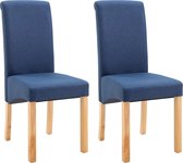 Eettafel stoelen Stof Blauw 2 STUKS / Eetkamer stoelen / Extra stoelen voor huiskamer / Dineerstoelen / Tafelstoelen / Barstoelen / Huiskamer stoelen/ Tafelstoelen / Barstoelen