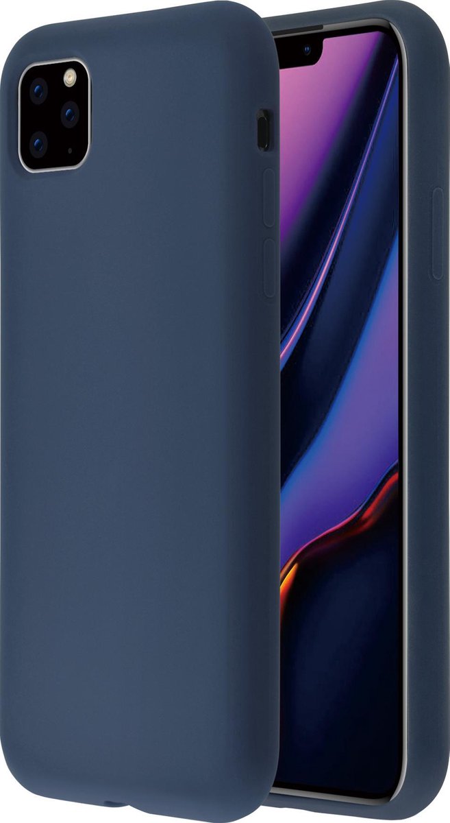 Azuri liquid silicon cover - blauw - voor iPhone 11 Pro Max