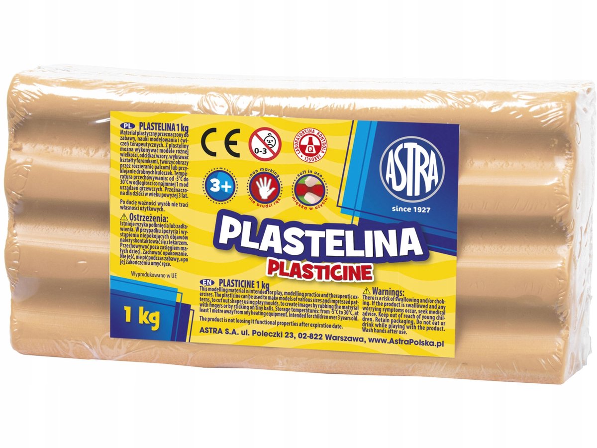 Astra Klei 1 kg - Zachte, beige Klei voor Kinderen