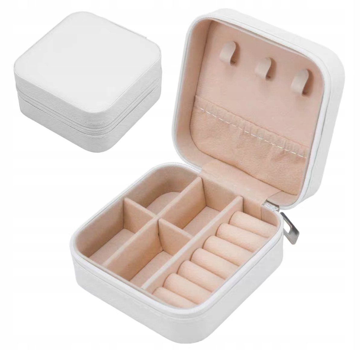 Reisjuwelendoosje Organizer Wit - Compact en Functioneel