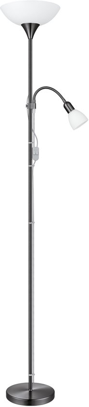 Lampadaire EGLO Up 2 - Nickel-Nero - Blanc