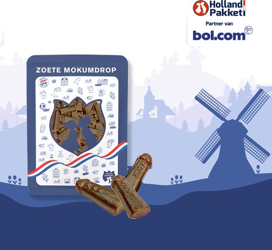 Paquet cadeau - Paquet cadeau - Coffret cadeau - Coffret cadeau Holland bag L - avec des cadeaux hollandais autour de Stroopwafels - Geveltjesdrop - Gouda Biscuits