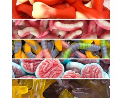 Mijn Snoepgoed - Halloween Snoep Mix Halal -1 Kilo - Botjes - Spinnen - Gebitten - Hersenen - Slangen