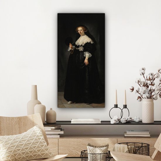 Toile Peinture Mariage Oopjen Coppit - Rembrandt van Rijn - 40x80 cm - Décoration murale