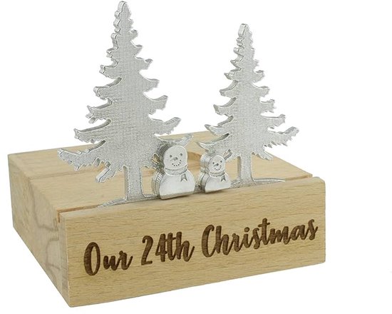 Kerst Sneeuwpop Silhouet Theelichthouder - Metalen Decoratie - 1 stuk