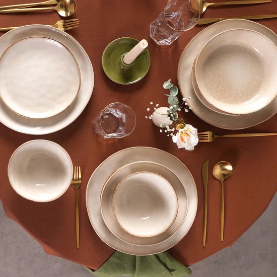 Karaca Aria Beige Serviesset 24-delig - Aria Reactive - Beige — afbeelding 2