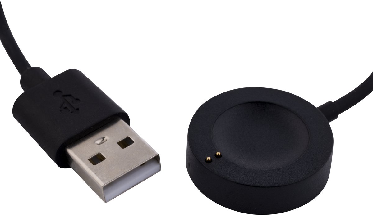 USB Oplaadkabel – Geschikt voor Fossil Gen 4, Gen 5 & Gen 6 – 1 Meter – Magnetische Oplader – Zwart