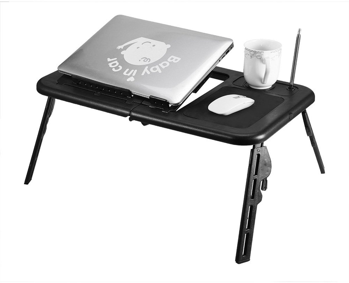 Azomor® Verstelbare en draagbare laptoptafel met inklapbare poten voor bed of bank