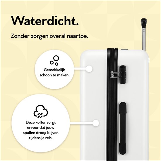 BHPPY Reiskoffer groot 76x49x29cm - Lichtgewicht koffer met 95L inhoud - Reiskoffer met wielen - Veilig cijferslot - Seashell