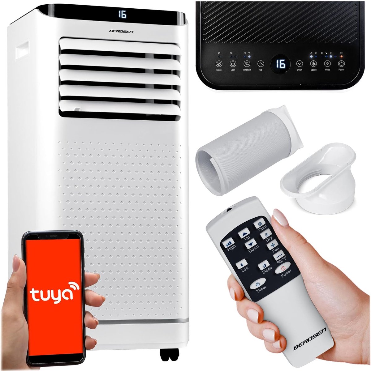 Mobiele airco 9000 BTU 4-in-1 met ventilator en ontvochtiger