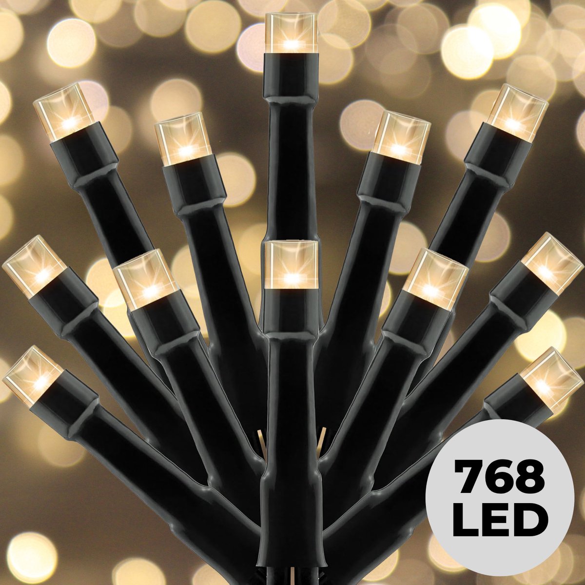 Lomera Kerstboomverlichting - Kerstverlichting - Kerstlampjes - Extra Warm Wit - 768 LED - 8 Lichtfuncties - Geheugen - Automatische Timer - Binnen en Buiten - Ip44 - 990 CM Lengte - 300 CM - Kerst Lampjes